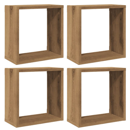 Würfel-Wandregale 4 Stk. Artisan-Eiche 30x15x30 Holzwerkstoff - Pazzar.ch