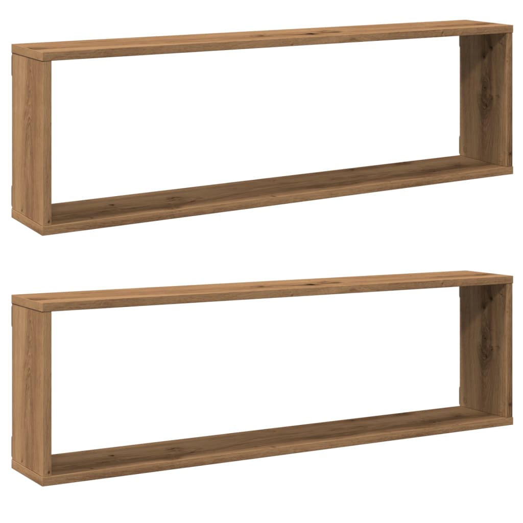 Würfel-Wandregale 2 Stk. Artisan-Eiche 100x15x30 Holzwerkstoff - Pazzar.ch