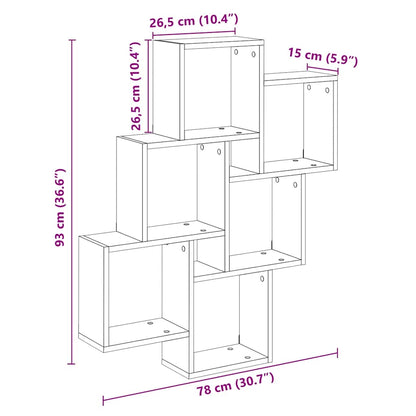 Würfelregal Altholz-Optik 78x15x93 cm Holzwerkstoff - Pazzar.ch