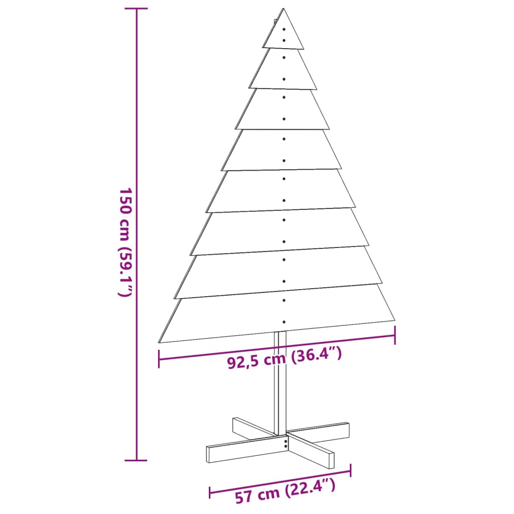 Weihnachtsbaum zum Schmücken 150 cm Massivholz - Pazzar.ch