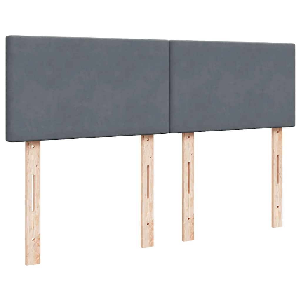 Ottoman-Bett mit Matratze & LEDs Dunkelgrau 140x200 cm Samt