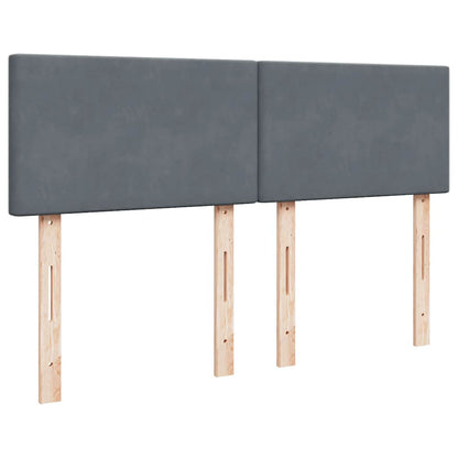 Ottoman-Bett mit Matratze & LEDs Dunkelgrau 140x200 cm Samt - Pazzar.ch