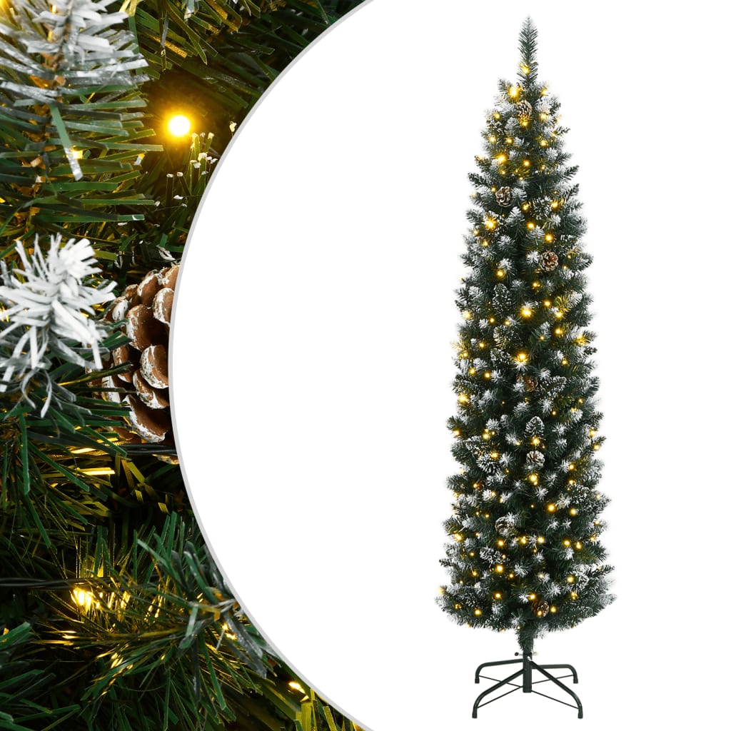 Künstlicher Weihnachtsbaum Schlank 150 LEDs 120 cm