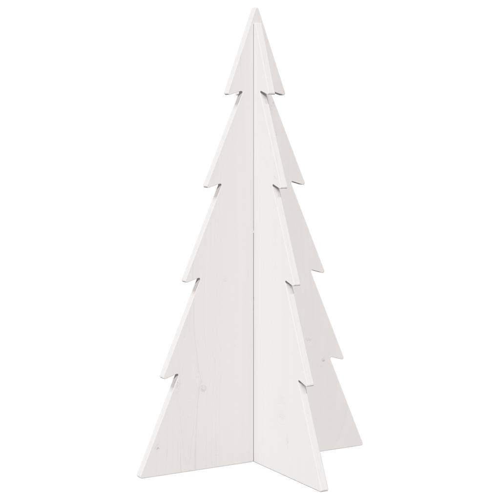 Weihnachtsbaum zum Schmücken Weiß 80 cm Massivholz Kiefer