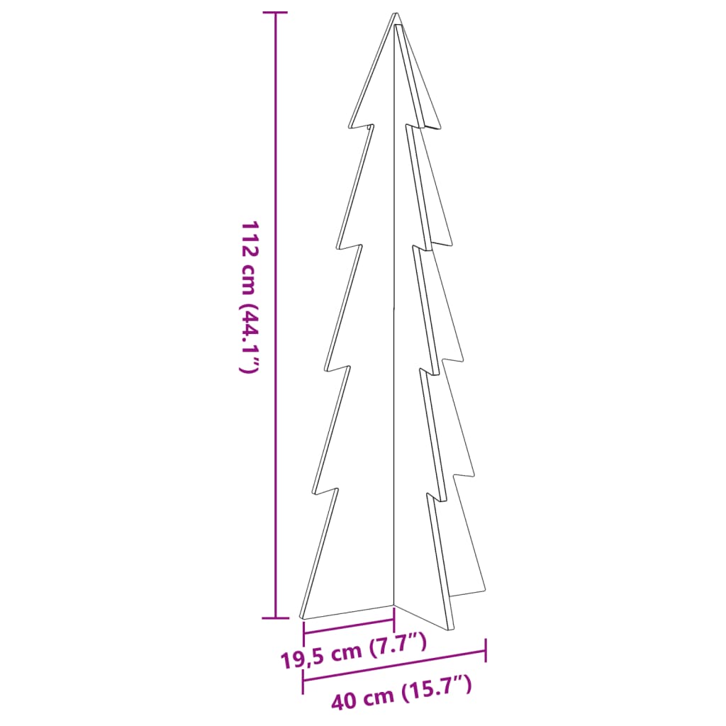 Weihnachtsbaum zum Schmücken 112 cm Massivholz Kiefer - Pazzar.ch