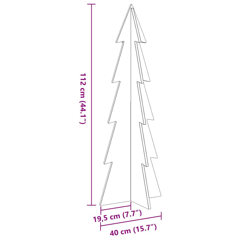 Weihnachtsbaum zum Schmücken Weiß 112 cm Massivholz Kiefer - Pazzar.ch