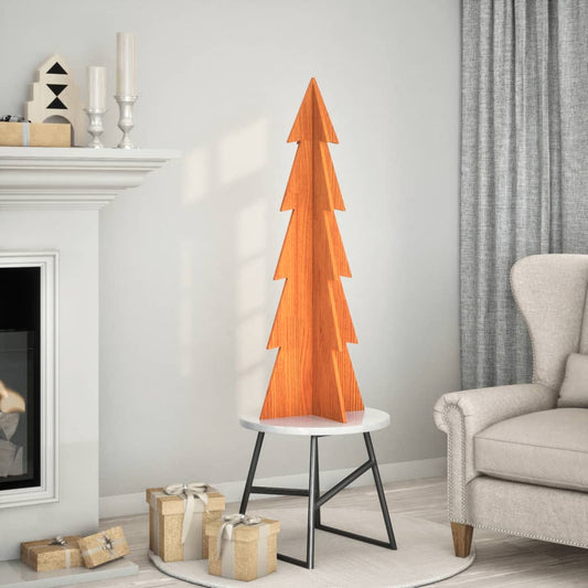 Weihnachtsbaum zum Schmücken Wachsbraun 112cm Massivholz Kiefer - Pazzar.ch