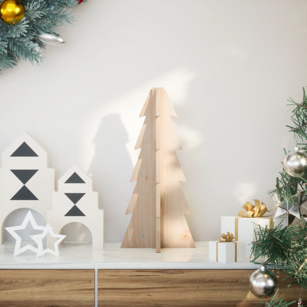 Weihnachtsbaum Holz zum Schmücken 49 cm Massivholz Kiefer - Pazzar.ch