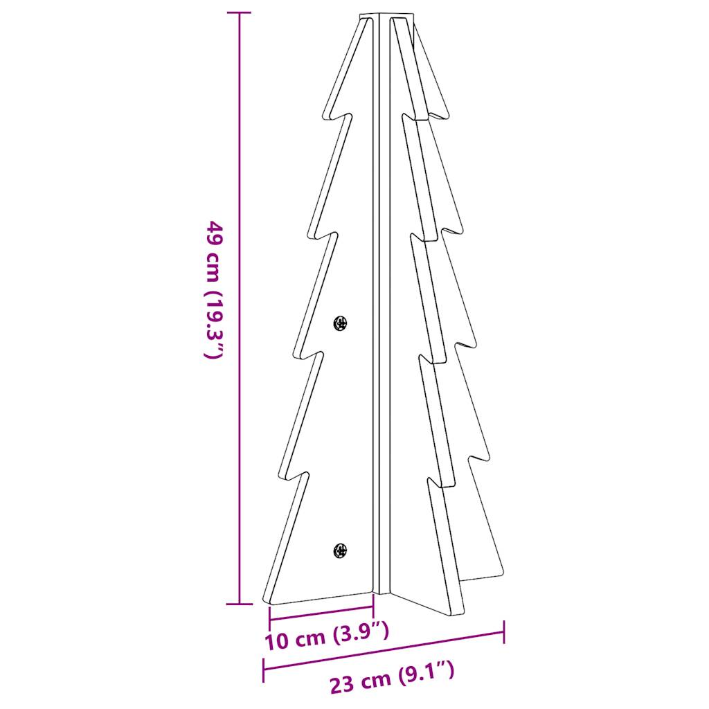 Weihnachtsbaum Holz zum Schmücken 49 cm Massivholz Kiefer - Pazzar.ch