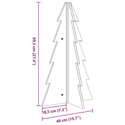 Weihnachtsbaum Holz zum Schmücken 69,5 cm Massivholz Kiefer - Pazzar.ch