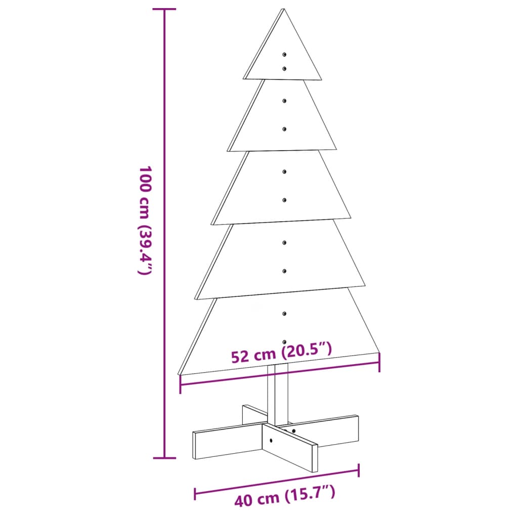 Weihnachtsbaum Holz zum Schmücken 100 cm Massivholz Kiefer - Pazzar.ch