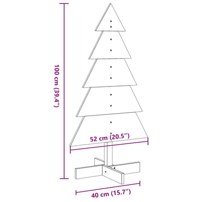 Weihnachtsbaum Holz zum Schmücken 100 cm Massivholz Kiefer - Pazzar.ch