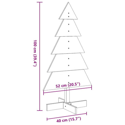 Weihnachtsbaum zum Schmücken Weiß 100 cm Massivholz Kiefer - Pazzar.ch