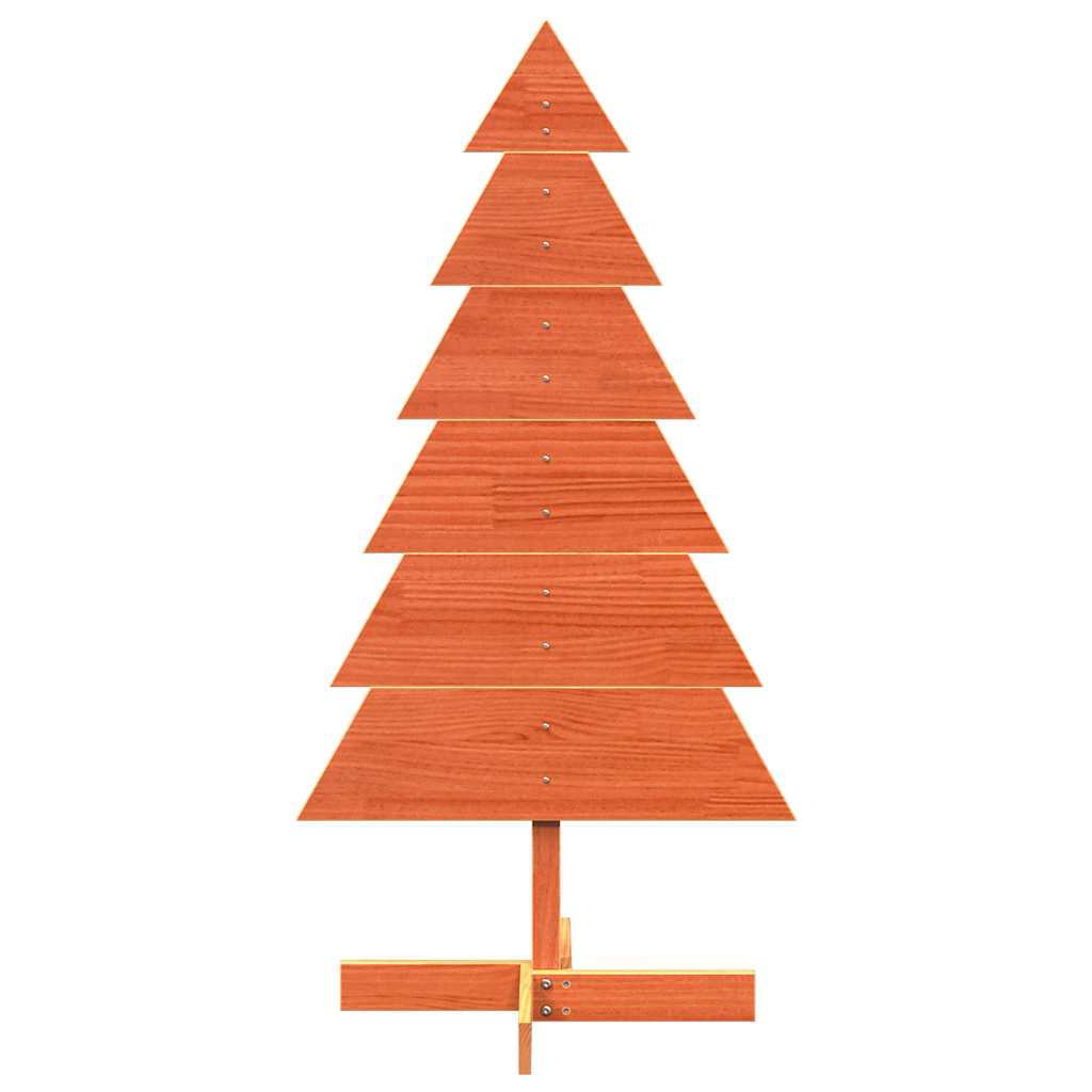 Weihnachtsbaum zum Schmücken Wachsbraun 120cm Massivholz Kiefer