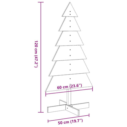 Weihnachtsbaum zum Schmücken Wachsbraun 120cm Massivholz Kiefer - Pazzar.ch