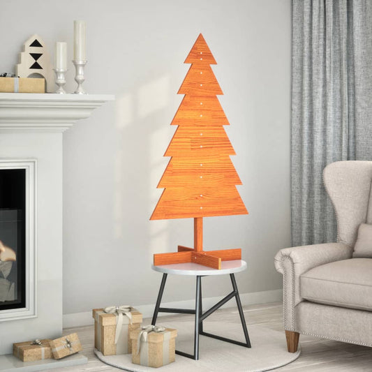 Weihnachtsbaum zum Schmücken Wachsbraun 120cm Massivholz Kiefer - Pazzar.ch