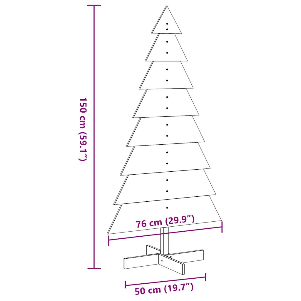 Weihnachtsbaum zum Schmücken Weiß 150 cm Massivholz Kiefer - Pazzar.ch