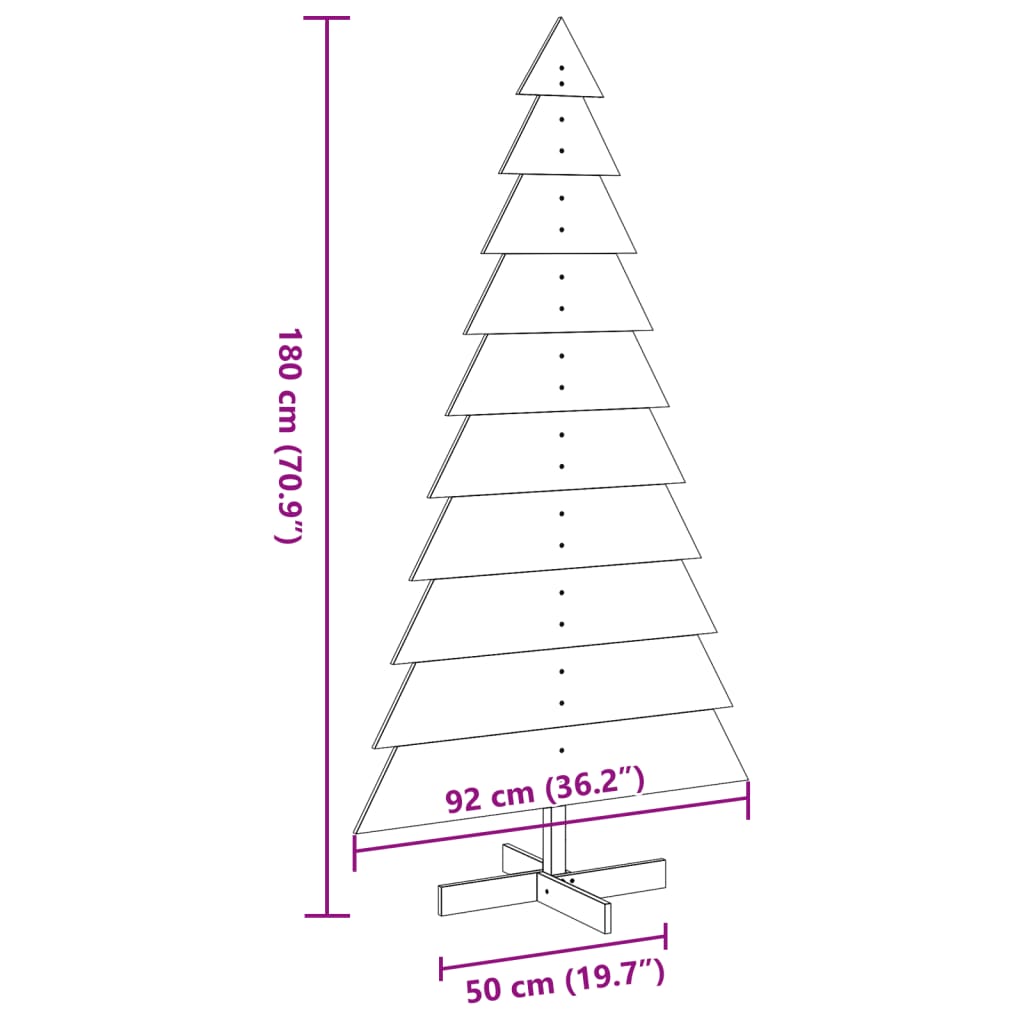 Weihnachtsbaum Holz zum Schmücken 180 cm Massivholz Kiefer - Pazzar.ch