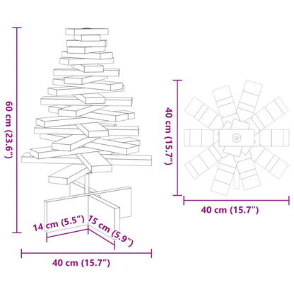 Weihnachtsbaum Holz zum Schmücken 60 cm Massivholz Kiefer - Pazzar.ch