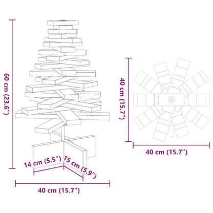 Weihnachtsbaum zum Schmücken Weiß 60 cm Massivholz Kiefer - Pazzar.ch