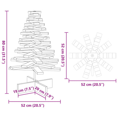 Weihnachtsbaum Holz zum Schmücken 80 cm Massivholz Kiefer - Pazzar.ch