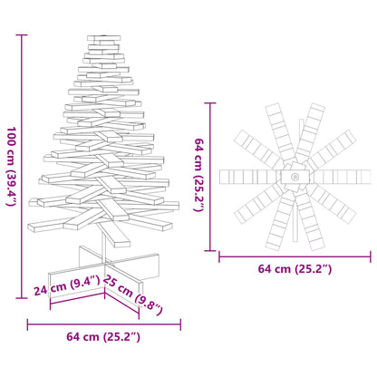 Weihnachtsbaum Holz zum Schmücken 100 cm Massivholz Kiefer - Pazzar.ch