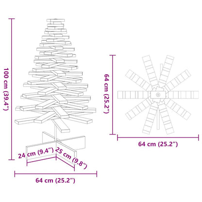 Weihnachtsbaum zum Schmücken Weiß 100 cm Massivholz Kiefer - Pazzar.ch