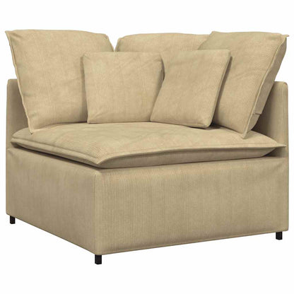 Modulares Sofa mit Kissen Cordstoff Hellgrün Grau - Pazzar.ch