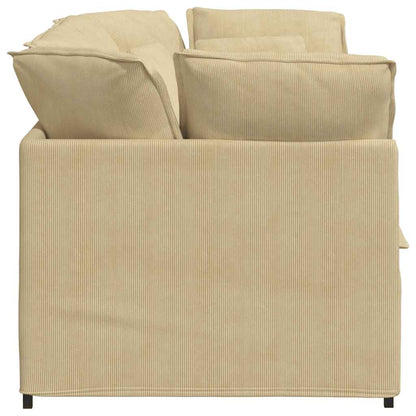 Modulares Sofa mit Kissen Cordstoff Hellgrün Grau - Pazzar.ch