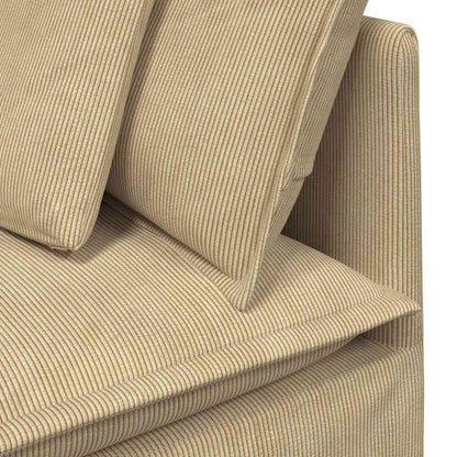 Modulares Sofa mit Kissen Cordstoff Hellgrün Grau - Pazzar.ch