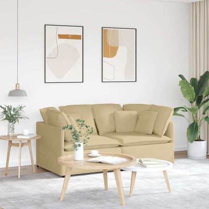 Modulares Sofa mit Kissen Cordstoff Hellgrün Grau - Pazzar.ch