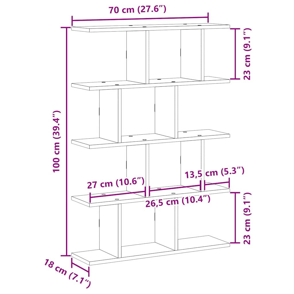 Würfelregal 12 Fächer Weiß Holzwerkstoff - Pazzar.ch