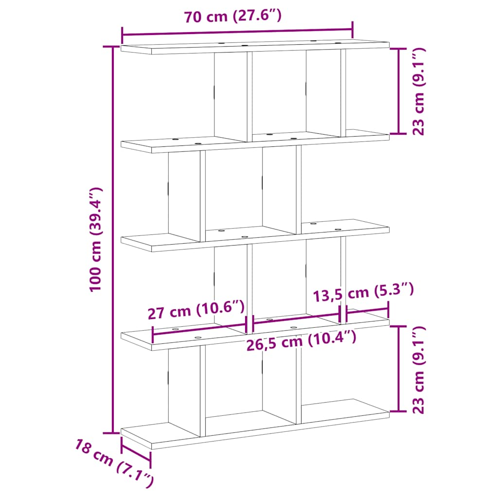 Würfelregal 12 Fächer Schwarz Holzwerkstoff