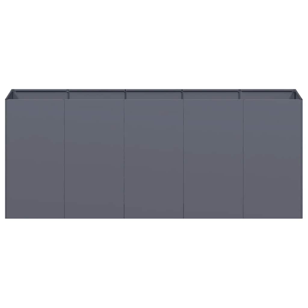 Pflanzkübel Anthrazit 200x40x80 cm Kaltgewalzter Stahl