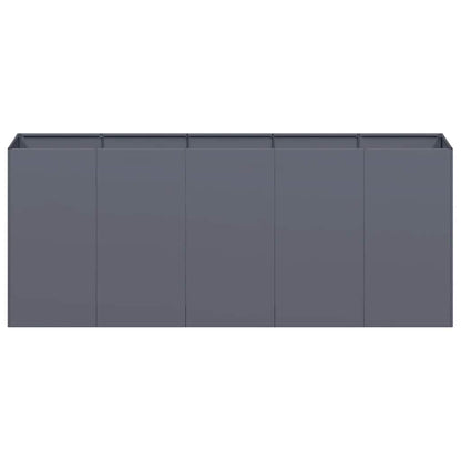 Pflanzkübel Anthrazit 200x40x80 cm Kaltgewalzter Stahl