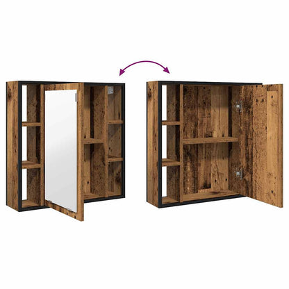 Bad-Spiegelschrank Altholz-Optik 60x16x60 cm Holzwerkstoff - Pazzar.ch