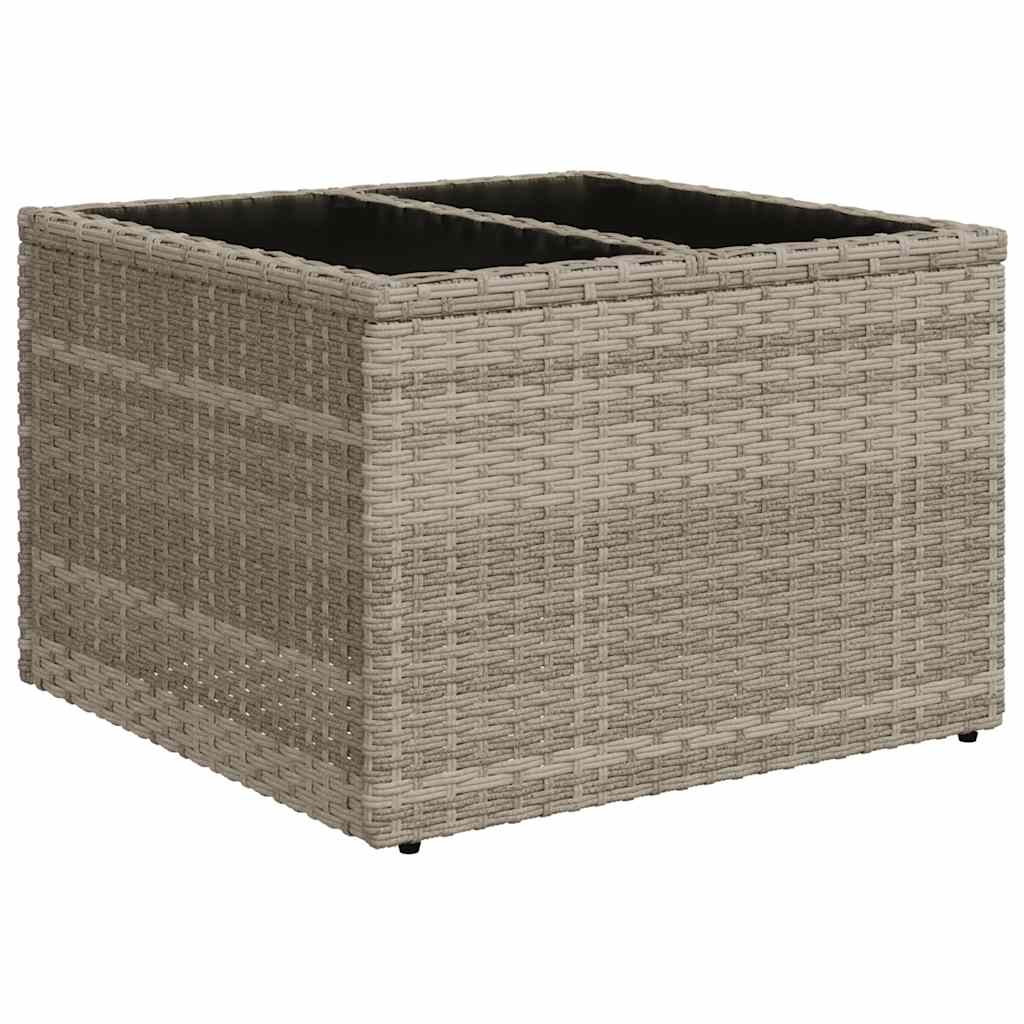 8-tlg. Garten-Sofagarnitur mit Kissen Hellgrau Poly Rattan - Pazzar.ch