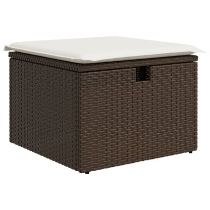 8-tlg. Garten-Sofagarnitur mit Kissen Braun Poly Rattan - Pazzar.ch
