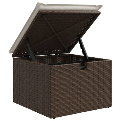 8-tlg. Garten-Sofagarnitur mit Kissen Braun Poly Rattan - Pazzar.ch