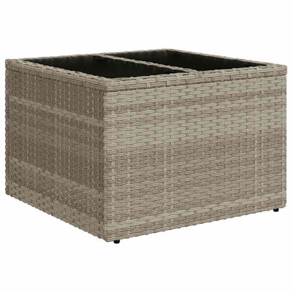 8-tlg. Garten-Sofagarnitur mit Kissen Hellgrau Poly Rattan - Pazzar.ch