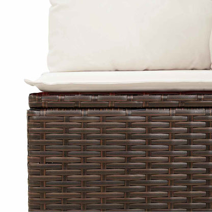 8-tlg. Garten-Sofagarnitur mit Kissen Braun Poly Rattan - Pazzar.ch