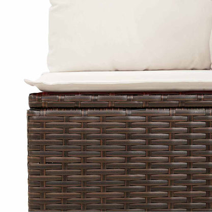 8-tlg. Garten-Sofagarnitur mit Kissen Braun Poly Rattan - Pazzar.ch