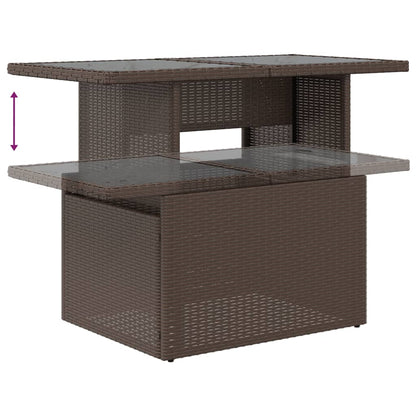 8-tlg. Garten-Sofagarnitur mit Kissen Braun Poly Rattan - Pazzar.ch