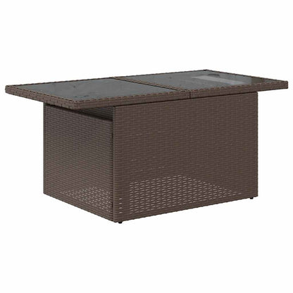 10-tlg. Garten-Sofagarnitur mit Kissen Braun Poly Rattan - Pazzar.ch