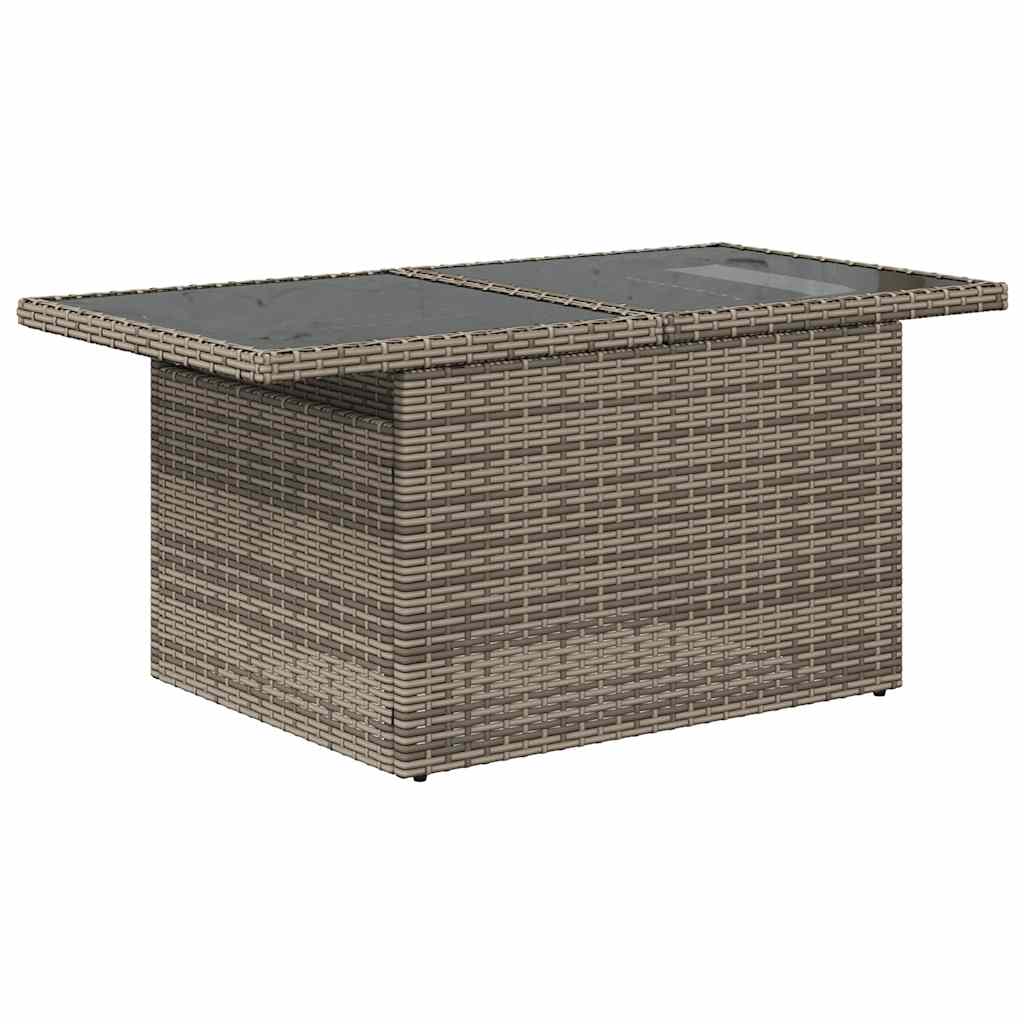 8-tlg. Garten-Sofagarnitur mit Kissen Grau Poly Rattan - Pazzar.ch