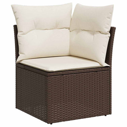 8-tlg. Garten-Sofagarnitur mit Kissen Braun Poly Rattan - Pazzar.ch