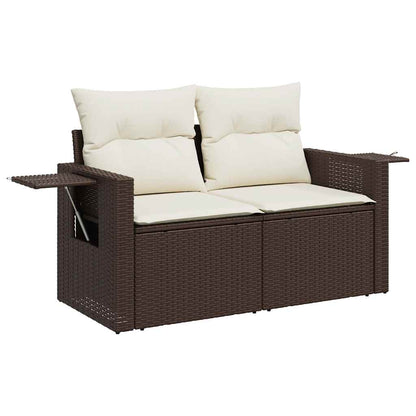 8-tlg. Garten-Sofagarnitur mit Kissen Braun Poly Rattan - Pazzar.ch