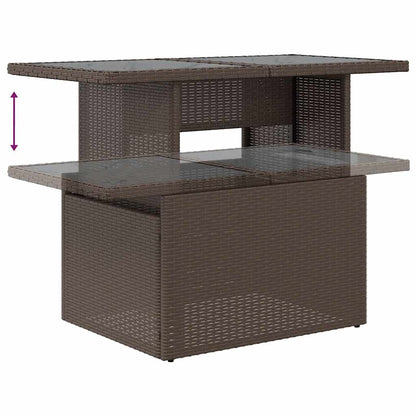 8-tlg. Garten-Sofagarnitur mit Kissen Braun Poly Rattan - Pazzar.ch