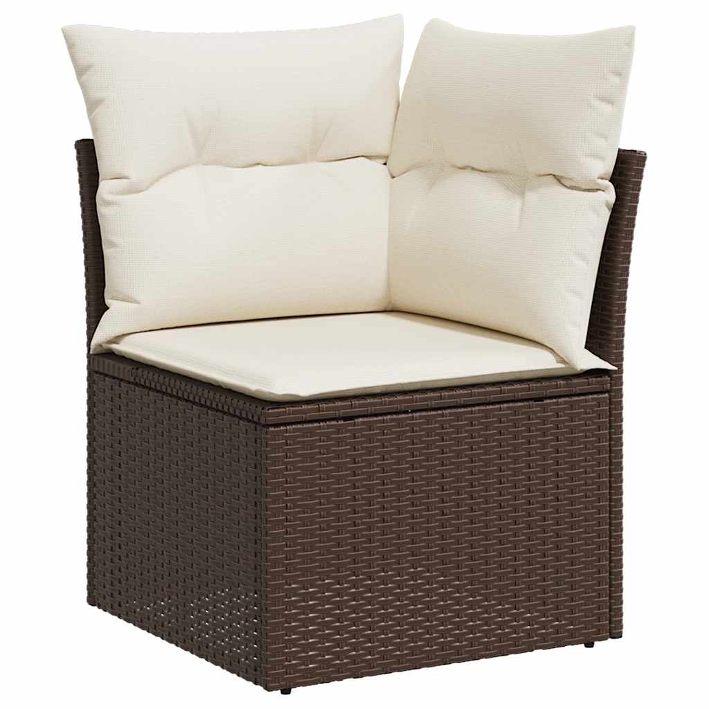 8-tlg. Garten-Sofagarnitur mit Kissen Braun Poly Rattan - Pazzar.ch