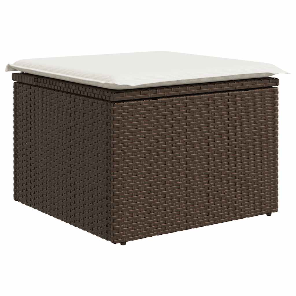 8-tlg. Garten-Sofagarnitur mit Kissen Braun Poly Rattan - Pazzar.ch